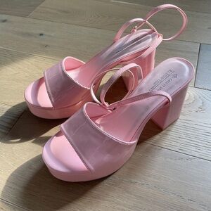 Baby Pink Platform Heels